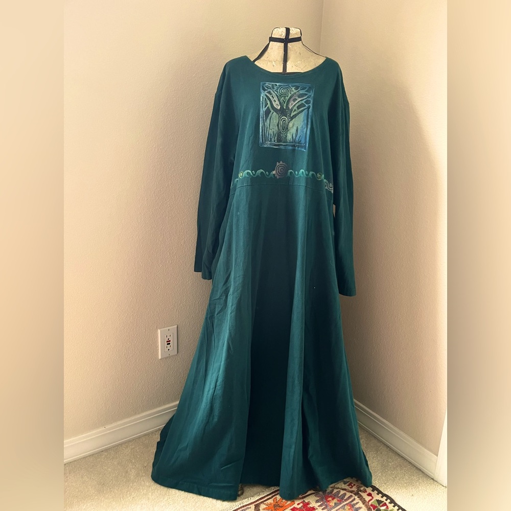Blue Fish Tree of Life cotton gown